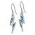 Sterling Silver Rhodium-Plated Polished Abalone Lightning Bolt Dangle Shepherd Hook Drop French Wire Earrings, 34.4 mm - View 2