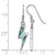 Sterling Silver Rhodium-Plated Polished Abalone Lightning Bolt Dangle Shepherd Hook Drop French Wire Earrings, 34.4 mm - View 3