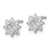 Sterling Silver Polished Cubic Zirconia Star Stud Earrings, 8.2 mm - View 2