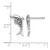 Sterling Silver Rhodium-Plated Polished and Oxidized Filigree Dolphin Stud Earrings, 9.4 mm - View 3