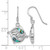 Sterling Silver Rhodium-Plated Polished Abalone Dolphins Dangle Shepherd Hook Drop French Wire Earrings, 28 mm - View 3