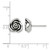 Sterling Silver Polished and Antiqued Rose Stud Earrings, 9.6 mm - View 3