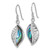 Sterling Silver Rhodium-Plated Polished Abalone Leaf Dangle Shepherd Hook Drop French Wire Earrings, 34.4 mm - View 2