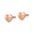 Sterling Silver Rose Gold-Tone Polished Petite Heart Stud Earrings, 4.3 mm - View 2