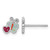 Sterling Silver Rhodium-Plated Polished Green/Yellow/Orange/Red Enamel Butterfly And Heart Children'S Stud Earrings, 7.6 mm