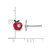 Sterling Silver Madi K Rhodium-Plated Enameled Red Apple with Crystal Petite Stud Earrings, 7.8 mm - View 3