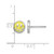 Sterling Silver Madi K Rhodium-Plated Enameled Yellow Smiley Face Petite Stud Earrings, 8.3 mm - View 3