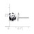 Sterling Silver Madi K Rhodium-Plated Enameled Black And White Panda Stud Earrings, 9 mm - View 3