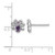 Sterling Silver Rhodium-Plated Polished Pink and Purple Cubic Zirconia Butterfly Petite Stud Earrings, 8.13 mm - View 3