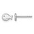 Sterling Silver Rhodium-Plated Polished Whale Stud Earrings, 5.2 mm