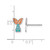 Sterling Silver Madi K Rhodium-Plated Enameled Multi-Color Mermaid Tail Stud Earrings, 10 mm - View 3