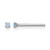 Sterling Silver Madi K Rhodium-Plated 2.00 mm Blue Cubic Zirconia Stud Stud Earrings, 2 mm Long