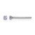 Sterling Silver Madi K Rhodium-Plated 2.00 mm Purple Cubic Zirconia Stud Stud Earrings, 2 mm Long