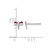 Sterling Silver Madi K Rhodium-Plated Enameled Red And Pink Dragonfly Petite Stud Earrings, 6 mm - View 3