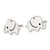 Rhodium-Plated Sterling Silver Polished Black Enameled Elephant Stud Earrings, 7.9 mm - View 2