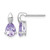 Sterling Silver Rhodium-Plated Polished Pear Amethyst Teardrop Stud Earrings, 13.35 mm
