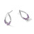 Sterling Silver Rhodium-Plated Polished Amethyst Teardrop Post Dangle Earrings, 18.25 mm - View 4