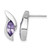 Sterling Silver Rhodium-Plated Polished Marquise Amethyst Drop Stud Earrings, 18.15 mm