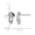 Sterling Silver Rhodium-Plated Polished Amethyst and Green Quartz Leaf Stud Earrings, 12.65 mm - View 3