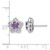 Sterling Silver Rhodium-Plated Polished Amethyst and White Topaz Star Stud Earrings, 10.75 mm - View 3