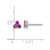 Sterling Silver Rhodium-Plated Polished Three Round Ruby Stud Earrings, 14.3 mm - View 3