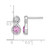 Sterling Silver Rhodium-Plated Polished Round Lab-Created Ruby and Cubic Zirconia Infinity Stud Earrings, 13.1 mm - View 3