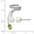 Sterling Silver Rhodium-Plated Cubic Zirconia, White Cultured Freshwater Pearl and Oval Peridot Post and Cuff Asymmetric Drop Earrings, 33.6 mm Long - View 4