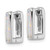 Sterling Silver Rhodium-Plated Polished Lab-Created Opal Square Hinged Hoop Earrings, 11.65 mm - View 2