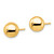Sterling Silver Gold-Tone Polished 9 mm Ball Stud Earrings - View 2
