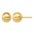 Sterling Silver Gold-Tone Polished 10 mm Ball Stud Earrings