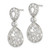Sterling Silver Cubic Zirconia Antique Style Drop Earrings, 32 mm - View 2