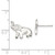 Sterling Silver Elephant Stud Earrings, 11 mm - View 4