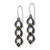 Sterling Silver Rhodium-Plated Antiqued & Textured Marcasite Dangle French Wire Earrings, 43 mm - View 2