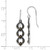 Sterling Silver Rhodium-Plated Antiqued & Textured Marcasite Dangle French Wire Earrings, 43 mm - View 4
