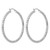 Sterling Silver Rhodium-Plated 3.00 mm Diamond-Cut Hoop Earrings, 52 mm Long - View 4