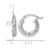 Sterling Silver Rhodium-Plated 3.00 mm Diamond-Cut Hoop Earrings, 15 mm Long - View 5