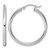 Sterling Silver Rhodium-Plated 2.5 mm Round Hoop Earrings, 31 mm Long