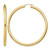 Sterling Silver Flash Gold and Silver-Tone 4 mm Round Hoop Earrings, 72 mm Long