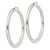 Sterling Silver 5 mm Round Hoop Earrings, 62 mm Long - View 2