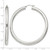 Sterling Silver 5 mm Round Hoop Earrings, 62 mm Long - View 4