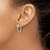 Sterling Silver 2 mm Polished/Satin Diamond-Cut Hoop Earrings, 19 mm Long - View 3