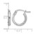Sterling Silver Rhodium-Plated 2.5 mm Polished/Satin Diamond-Cut Hoop Earrings, 17 mm Long - View 4