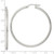 Sterling Silver 2.5 mm Polished/Satin Diamond-Cut Hoop Earrings, 50 mm Long - View 4