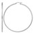Sterling Silver Rhodium-Plated 2 mm Diamond Cut Hoop Earrings, 67 mm Long