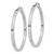 Sterling Silver Rhodium-Plated Concave 3 x 1 x 45 mm Rectangular Tube Hoop Earrings - View 2
