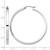 Sterling Silver Rhodium-Plated Concave 3 x 1 x 45 mm Rectangular Tube Hoop Earrings - View 4