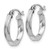 Sterling Silver Rhodium-Plated Twisted 2.5 x 15mmHoop Hoop Earrings - View 2