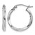 Sterling Silver Rhodium-Plated Twisted 2.5 x 20mmHoop Hoop Earrings