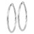 Sterling Silver Rhodium-Plated 3 x 55mmTwisted Hoop Earrings - View 2