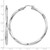Sterling Silver Rhodium-Plated 3 x 55mmTwisted Hoop Earrings - View 4